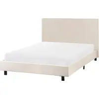 Beliani ALBI - Tweepersoonsbed - Beige - 120 x 200 cm - Polyester
