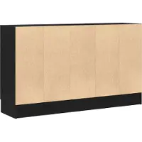 vidaXL Dressoir Zwart Eiken 120 x 30,5 x 70 cm Bewerkt hout