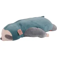UNUS Luiaard knuffelkussen lichaamskussen 75cm turkoois