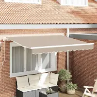 Syfax Vervangingsdoek voor zonnescherm Beige 3,5 x 2 m Polyester