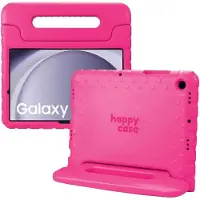 HappyCase Kinder Tablethoes Geschikt voor Samsung Galaxy Tab A11 / Tab A9 | Kindvriendelijke Hoes | Beschemhoes | Kinderhoes | met Handvat en Standaard | Roze