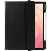 Rosso Elite Hoes Geschikt voor Samsung Galaxy Tab S11 - 2-in-1 Echt Leer Book Case en Back Cover - Magnetisch Uitneembaar Hoesje - Beschermhoes Zwart