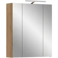 Furnilux Spiegelkast met verlichting moderne badkamer opslag in artisan oak