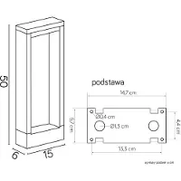 Mangel Buitenlamp voor tuinpalen, 50 cm, LED, 7W, donkergrijs, IP54, model YB19503