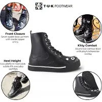 T.U.K . - Gothic Hoge sneakers - Kitty Sneaker Combat Boot - EU37 tot EU42 - voor Vrouwen - zwart - Maat 41