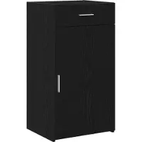 vidaXL Dressoir Zwart Eiken 50 x 42,5 x 93 cm