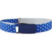 Ladeheid Kinderriem - Riem - Broekriem - Verstelbaar - Polyester - LA-TG-P15 - Blau/Sterne - 8-15 Jahre