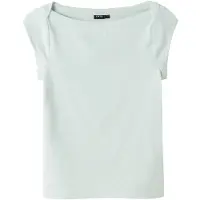 LMTD T-shirt met textuur mintgroen Meisjes Stretchkatoen Boothals Effen - maat 158/164