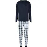 Phil&Co. Pyjama lang ' Classics ' donkerblauw / offwhite