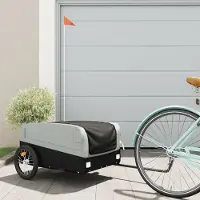 Prolenta Maison Exclusive - Fietsaanhanger, zwart en grijs, 45 kg, staal