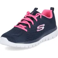 SKECHERS Sneakers laag 'Graceful Get Connected' navy / grijs / pink