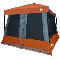 vidaXL Kampeertent Set 2 st 5-persoons Grijs en Oranje