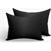 HappyBed Kussenslopen Black 40x80 cm - Kussensloop set 2 stuks - 100% Microvezel - Ultieme slaapcomfort
