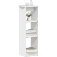 vidaXL Bijzetkast Hoogglans Wit 40 x 40 x 100 cm Geconstrueerd hout