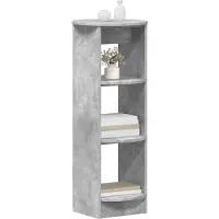 vidaXL Bijzetkast Beton Grijs 40 x 40 x 100 cm Geconstrueerd hout