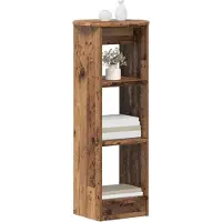 vidaXL Bijzetkast Oudhout 40 x 40 x 100 cm Geconstrueerd hout