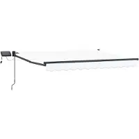 Syfax Handbediende luifel met LED's 3,5 x 2,5 m
