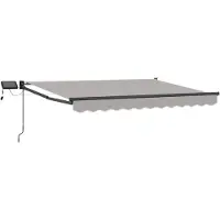 Syfax Handbediende luifel met LED's 3 x 2,5 m
