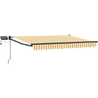 Syfax Handbediende luifel met LED's Geel, Wit, Anthraciet 3 x 2,5 m