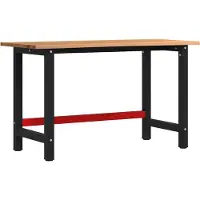 Syfax Werkbank 140x60x81,5 cm massief eikenhout lichtbruin