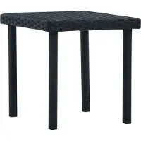 Syfax Tuintheetafel 40x40x40 cm poly rattan zwart
