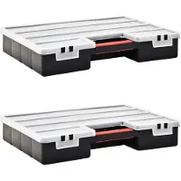 Syfax Assortimentsdozen 2 st met verdelers 460x325x80 mm kunststof