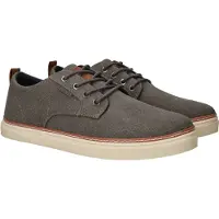 PS Poelman Canvas Veterschoenen Grijs | Maat: 44
