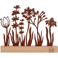 UNUS Bloemenweide standaard roestlook lente zomer decoratie met bamboevoe