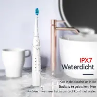 Seago Elektrische Tandenborstel - Wit - Reisetui - Wittere tanden - 8 Opzet-borstels -5 poetsmodi-Timer