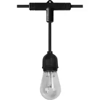 Osram SMART+ WiFi LED lichtketting STRINGLIGHT, RGBW 12-lamps dimbaar, zwart, Kunststof, Modern, Sfeerverlichting buiten