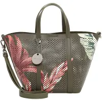 Tamaris Shopper 'Kendra' kaki / robijnrood