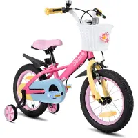 Stitch Macaron Kinderfiets - 12 / 14 / 16 / 18 Inch - Voor Meisjes & Jongens (2-9 Jaar) - Met Mandje & Zijwieltjes - Geschikt voor buitenactiviteiten in de lente