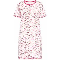 Comtessa - Dames Nachthemd – 100 cm – Pink Dots – 100% Katoen - Maat 38