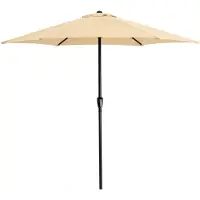 Acaza Parasol - Stokparasol - Taupe - 270 cm diameter - ALUMINIUM - Tuinparasol - Ronde Parasol - Waterdicht