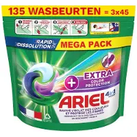 Ariel 4in1 PODS Wasmiddel Pods + Extra Kleurbescherming en Vezelbescherming- 3 x 45 Wasbeurten