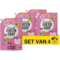 Marcel's Green Soap 4x Wasmiddel Navul Patchouli & Cranberry 23 Wasbeurten 1 Liter