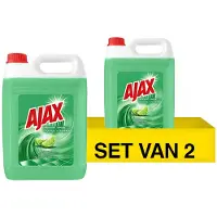 Ajax Allesreiniger Limoen - 2 x 5L - Multi-oppervlakken Reiniger - Voordeelverpakking