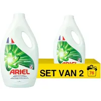 Ariel Original Vloeibaar Wasmiddel 2 x 1710 ml – 2 Stuks – 76 Wasbeurten – Voor Witte & Gekleurde Was