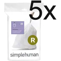 Simplehuman Afvalzakken Code R 10L (5 x 20-delig)