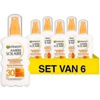 Garnier 6x Ambre Solaire Hydra 24 Zonnebrandspray Spf 30 200 Ml