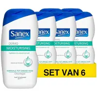 Sanex 6x Sanex Douchegel Dermo Moisturizing 500 ml