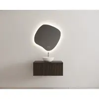 Gliss Design Timotheus badmeubel met ribbelfront 70cm charcoal
