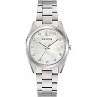 Bulova Surveyor Dames Zilveren Horloge 96P228
