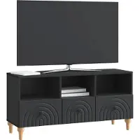 vidaXL TV Kast Zwart 102 x 34,5 x 50 cm Geconstrueerd hout