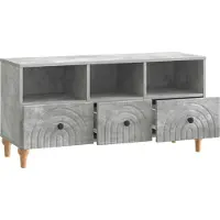 vidaXL TV Kast Beton Grijs 102 x 34,5 x 50 cm Geconstrueerd hout
