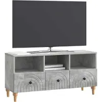 vidaXL TV Kast 102 x 34,5 x 50 cm Beton Grijs Geconstrueerd hout