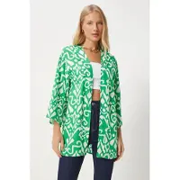 Happiness İstanbul Kimono ecru / groen