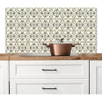 KitchenYeah Spatscherm keuken 120x60 cm - Kookplaat achterwand Floraal - Patroon - Kleurrijk - Muurbeschermer - Spatwand fornuis - Hoogwaardig aluminium
