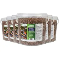 Famiflora Koi Mix OSW 10KG voer voor koivissen - 6x 5L (=30L) - 6mm Korrel - Premium Koivoer - Met Astaxanthine voor Intense Kleuren - Stimuleert gezonde groei zodat je koi groot en sterk worden