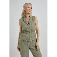 Josephine & Co Jaap Gilet Light Olive Size: 44 | Vests Outlet | Dames | Groen